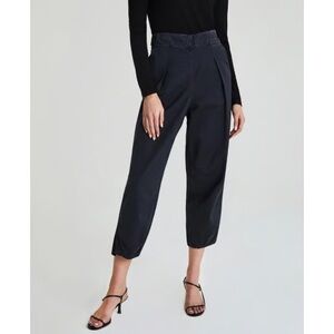 AG Adriano Goldschmied Adel‎ Pleated Trouser Pants in Navy Blue Size 25